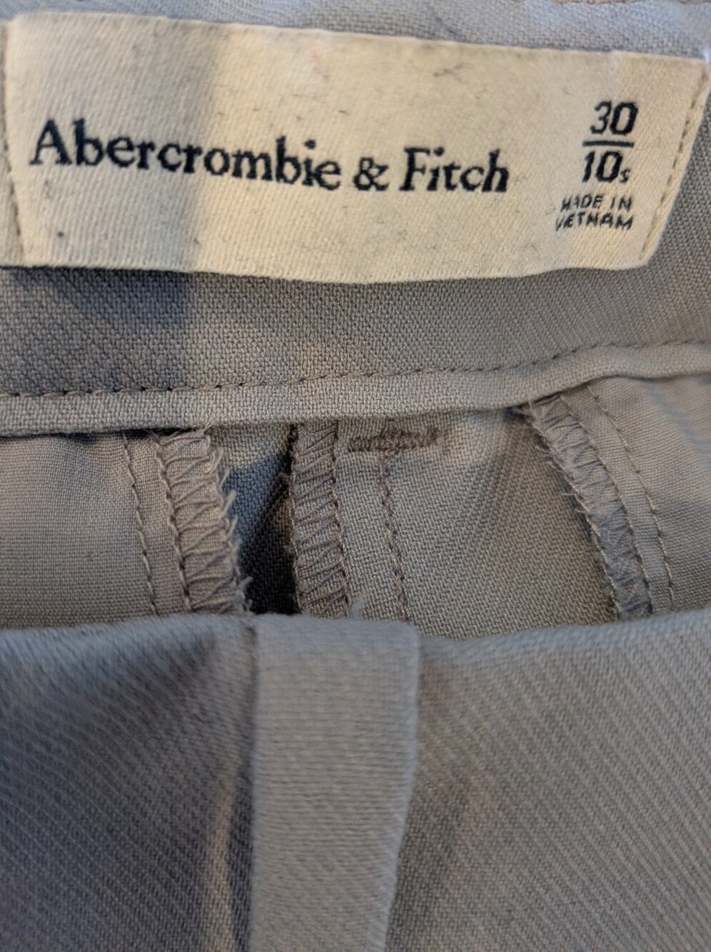 Abercrombie & Fitch Sloane Tailored Wide Leg Pleated Trousers Gray Pants Sz 10P - Picture 12 of 13
